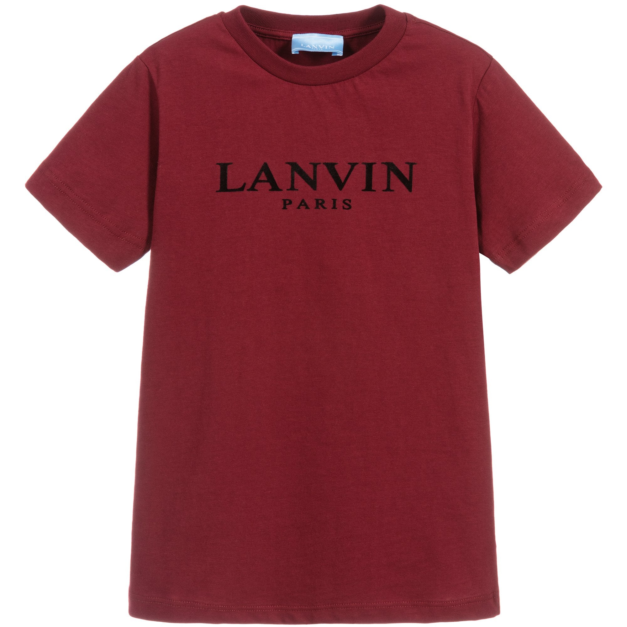 Lanvin Paris Boys Logo T-shirt Burgundy 12Y