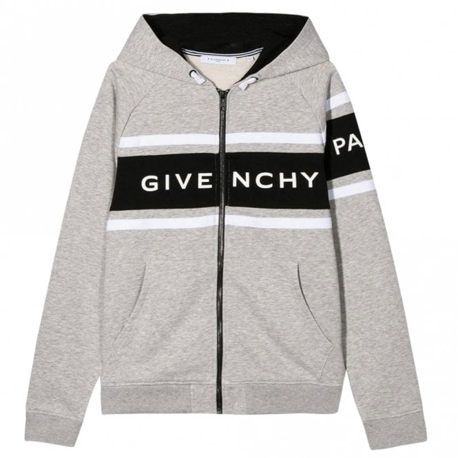 Givenchy Boys Logo Zip up Hoodie Grey 10Y 2024