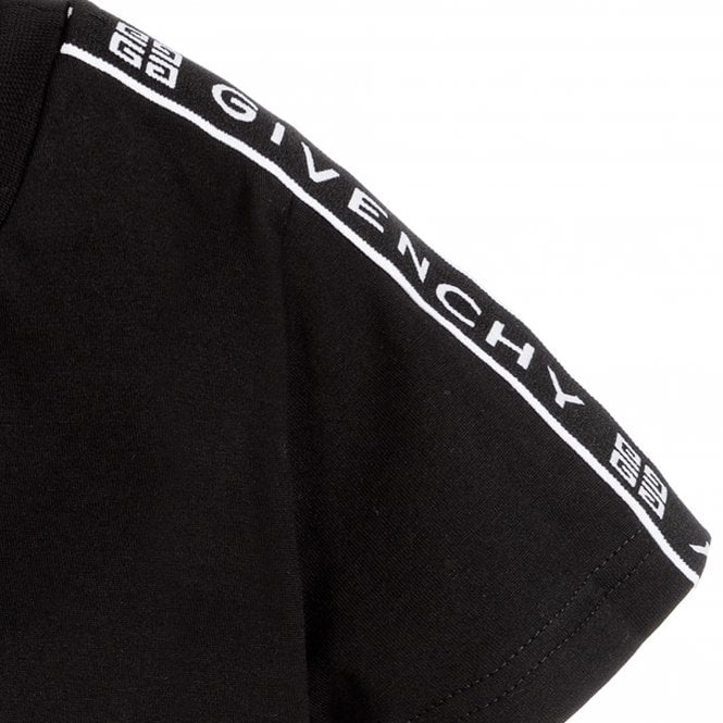 Givenchy Boys Tape Logo T-shirt Black 10Y