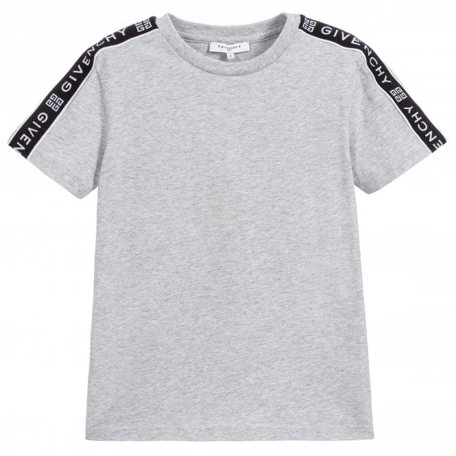 Givenchy Boys Tape Logo T-shirt Grey 12Y