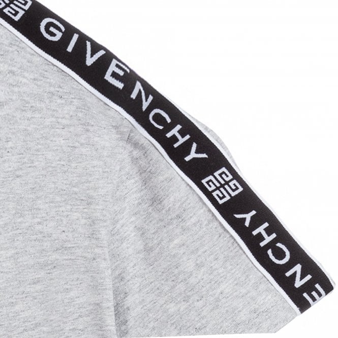 Givenchy Boys Tape Logo T-shirt Grey 4Y