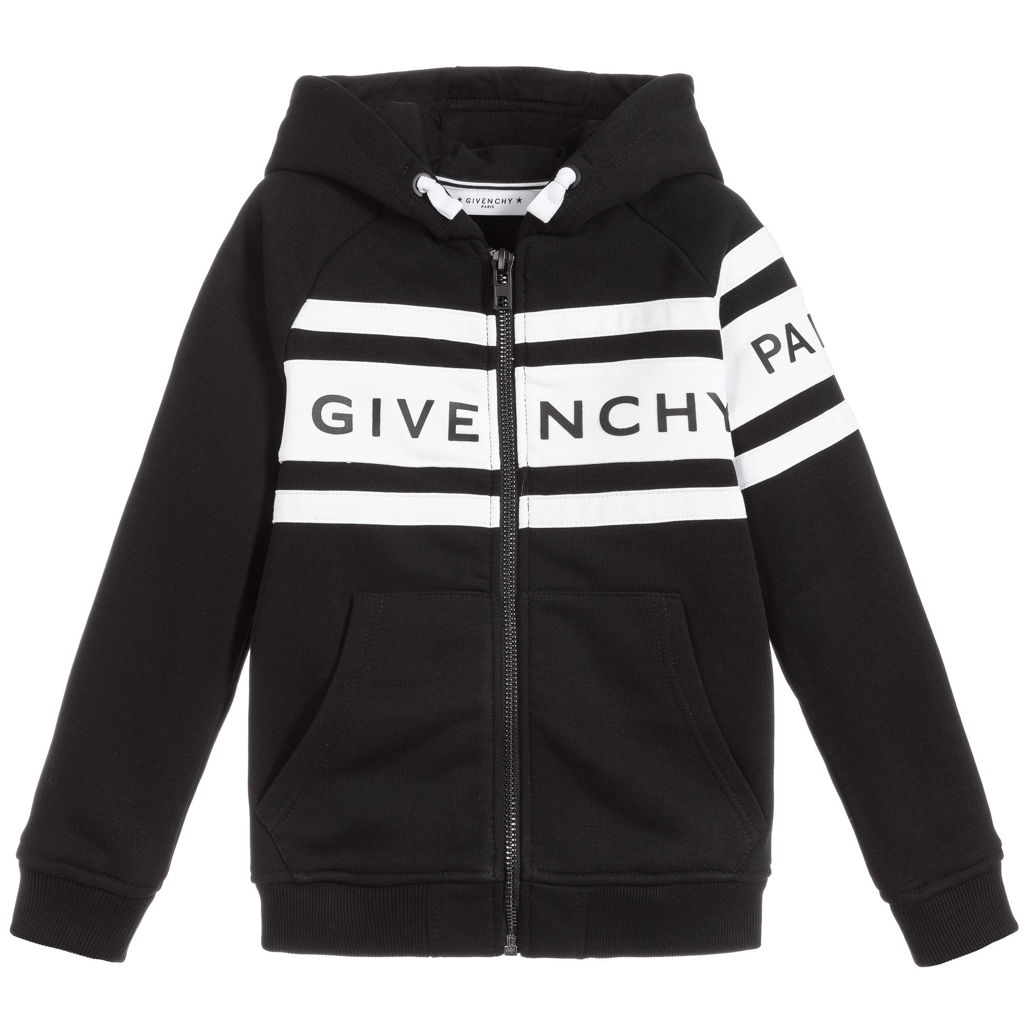 Givenchy Boys Logo Zip-up Hoodie Black - 10Y BLACK