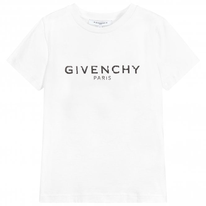 Givenchy Boys Logo Print T-shirt White 6Y