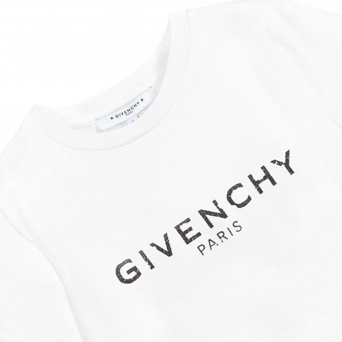 Givenchy Boys Logo Print T-shirt White 6Y