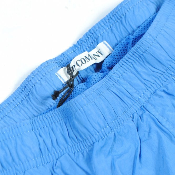 C.P Company Boys Logo Patch Swimshorts Blue 4Y Grey