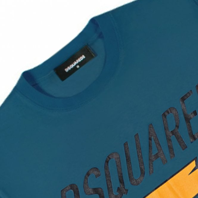 Dsquared2 Men's Graphic Print 64 T-shirt Blue L