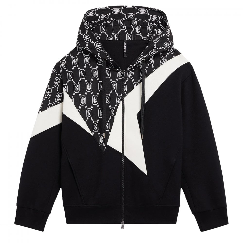 Neil Barrett Men's Patch Bolt Hoodie Black - BLACK S