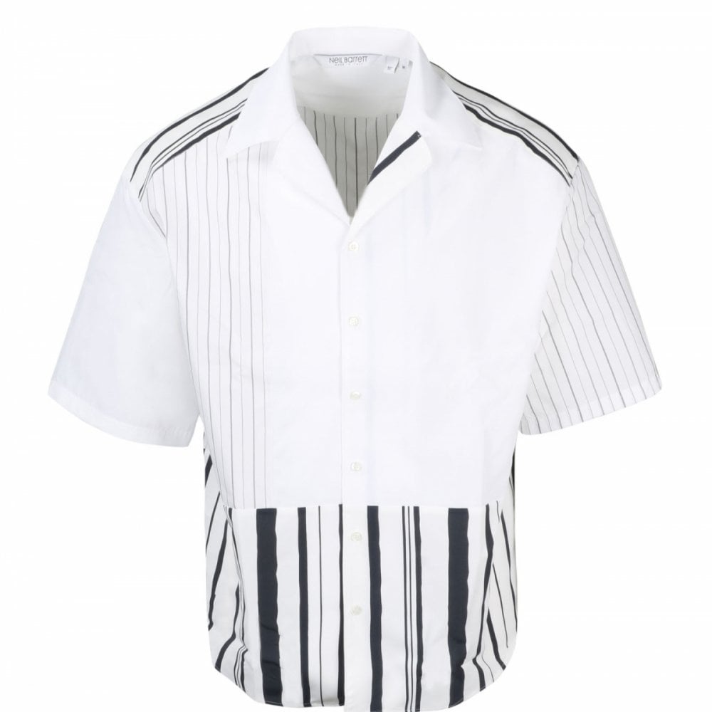 Neil Barrett Men's Open Collar Shirt White - WHITE M