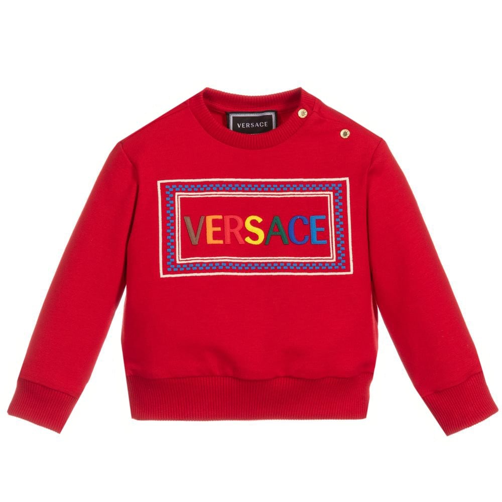 versace sweater red