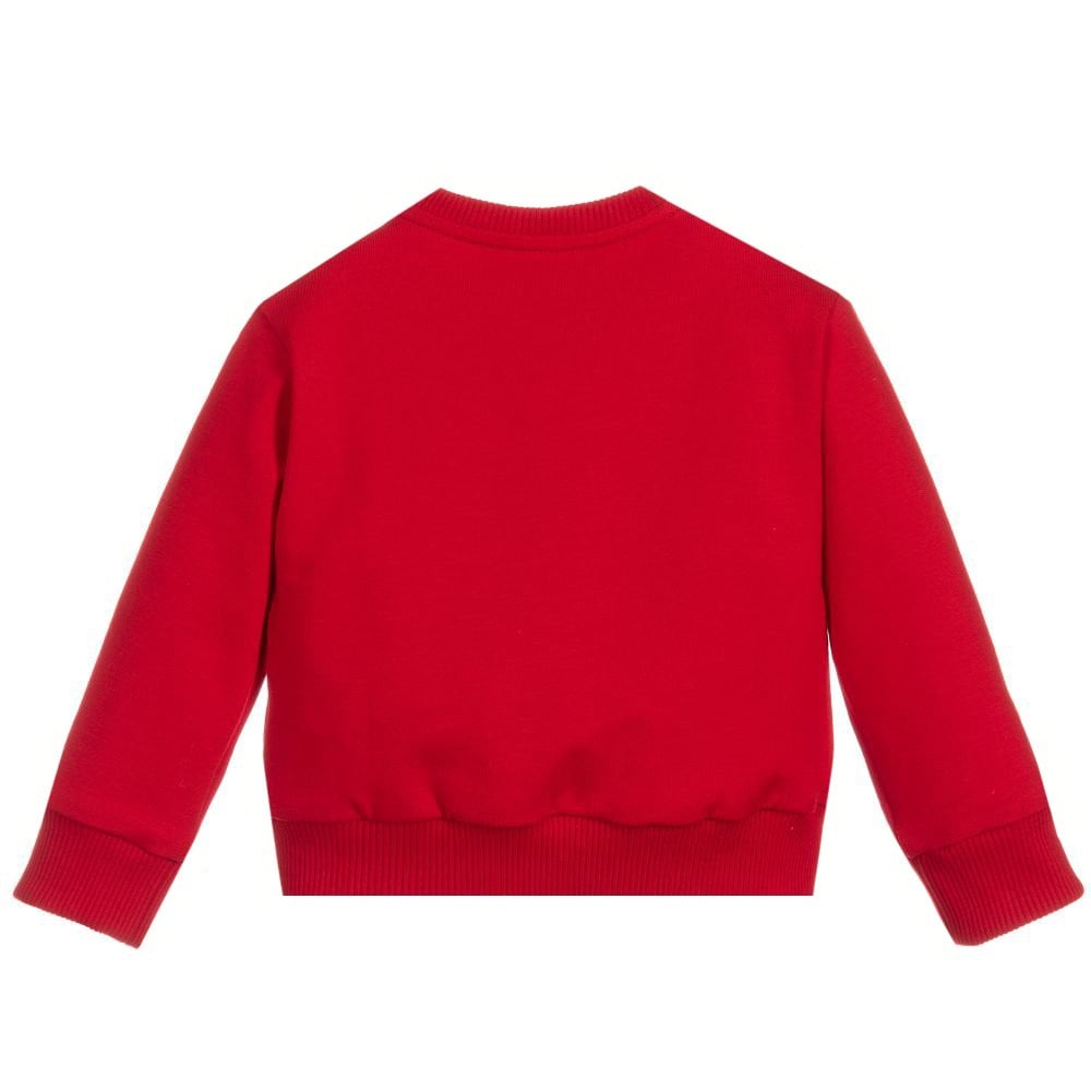 Versace Baby Boys Cotton Logo Sweater Red 18M