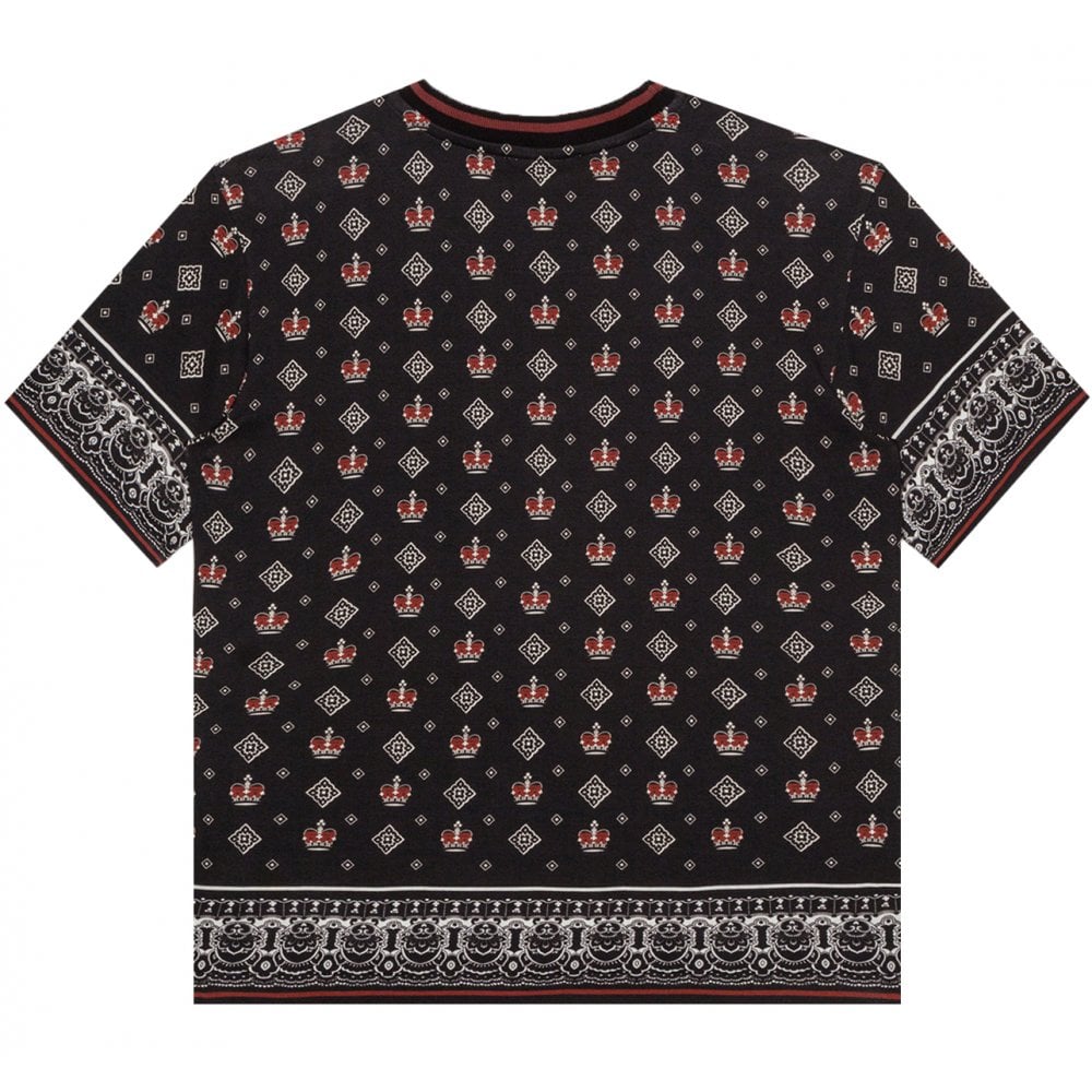 Dolce & Gabbana Boys Patterned Cotton T-shirt Black 8Y