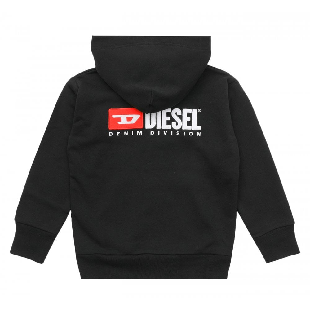 Diesel Boys Cotton Logo Hoodie Black 8Y