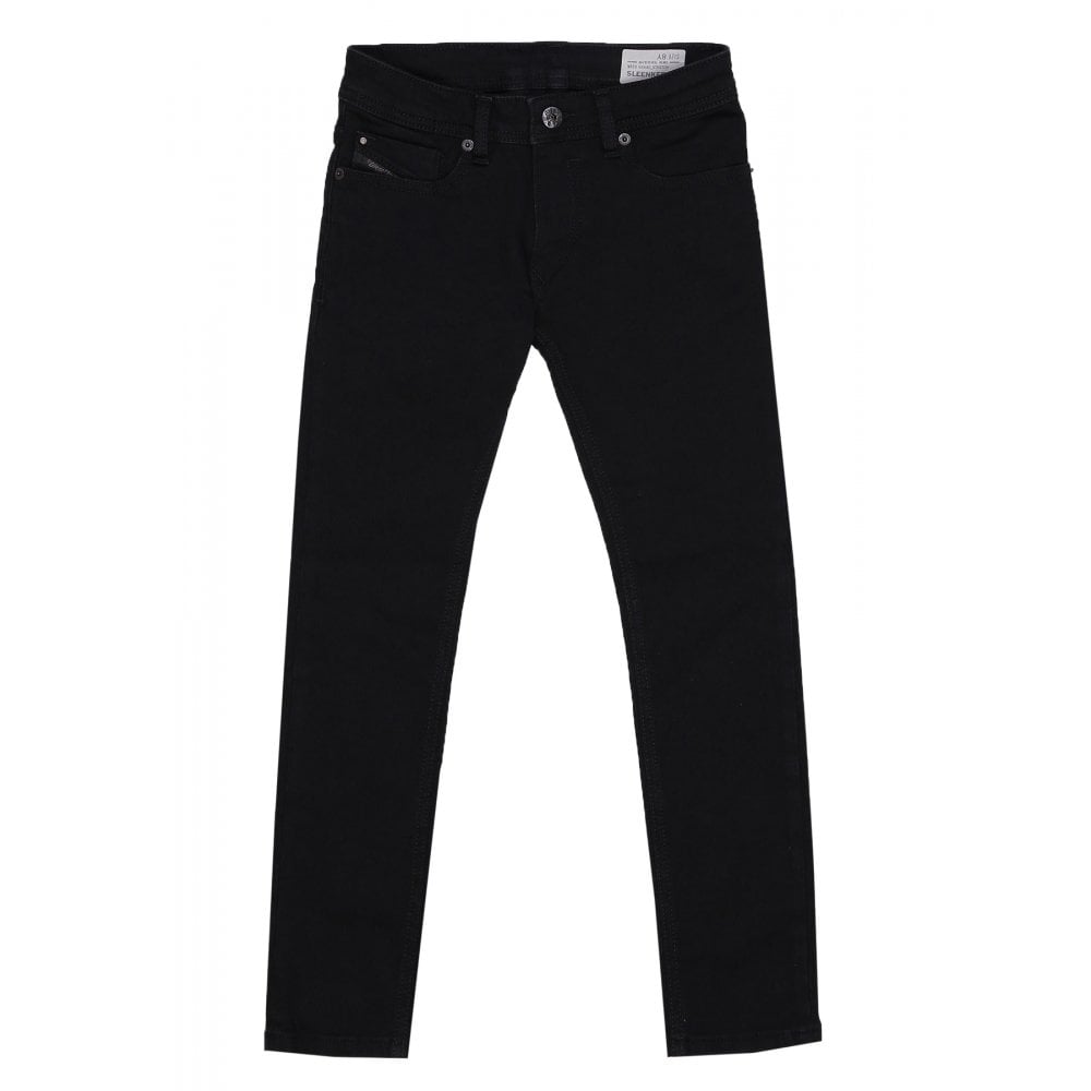 Diesel Boys Slim-Skinny Jeans Black - BLACK 8Y