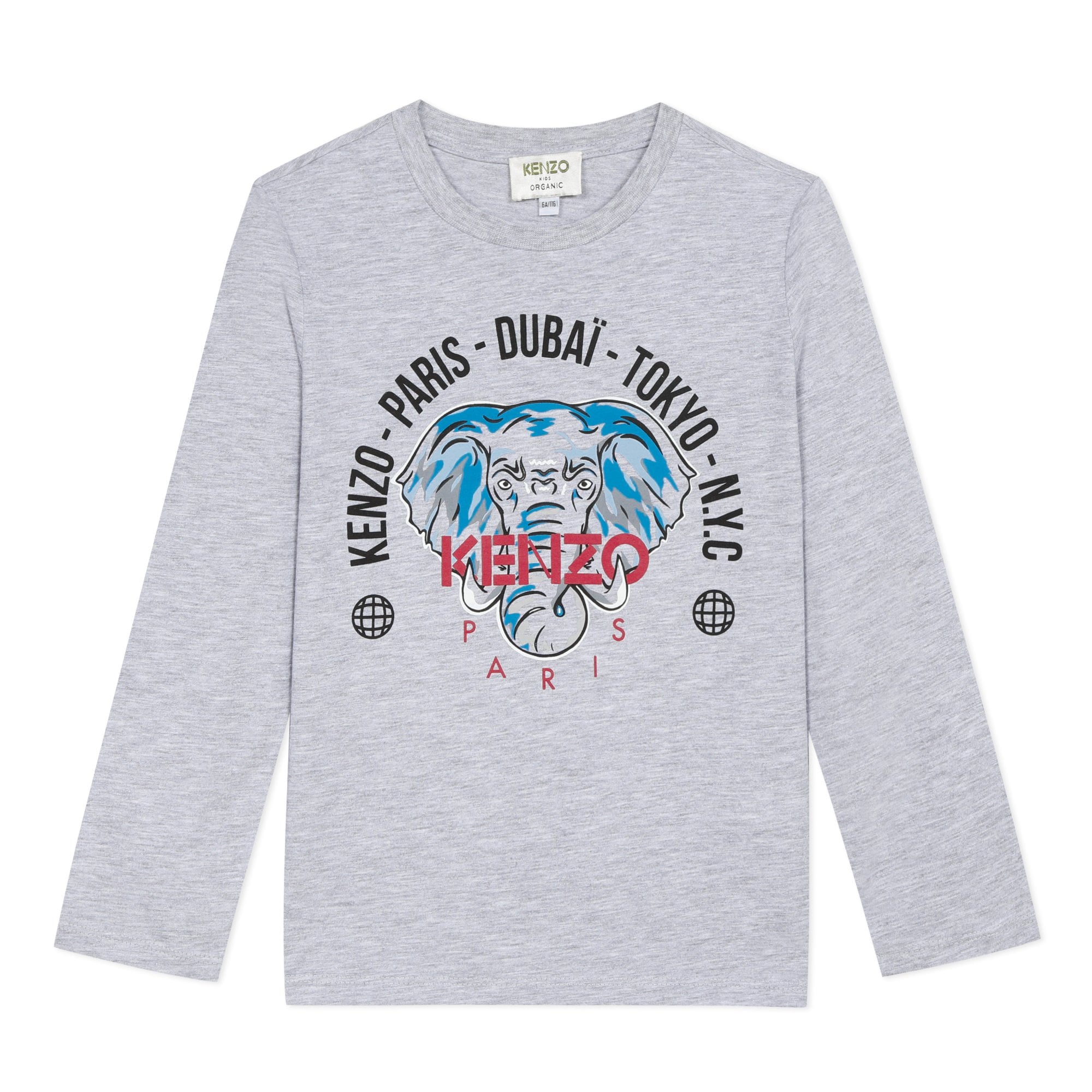 Kenzo Kids-boys Grey Logo T-Shirt