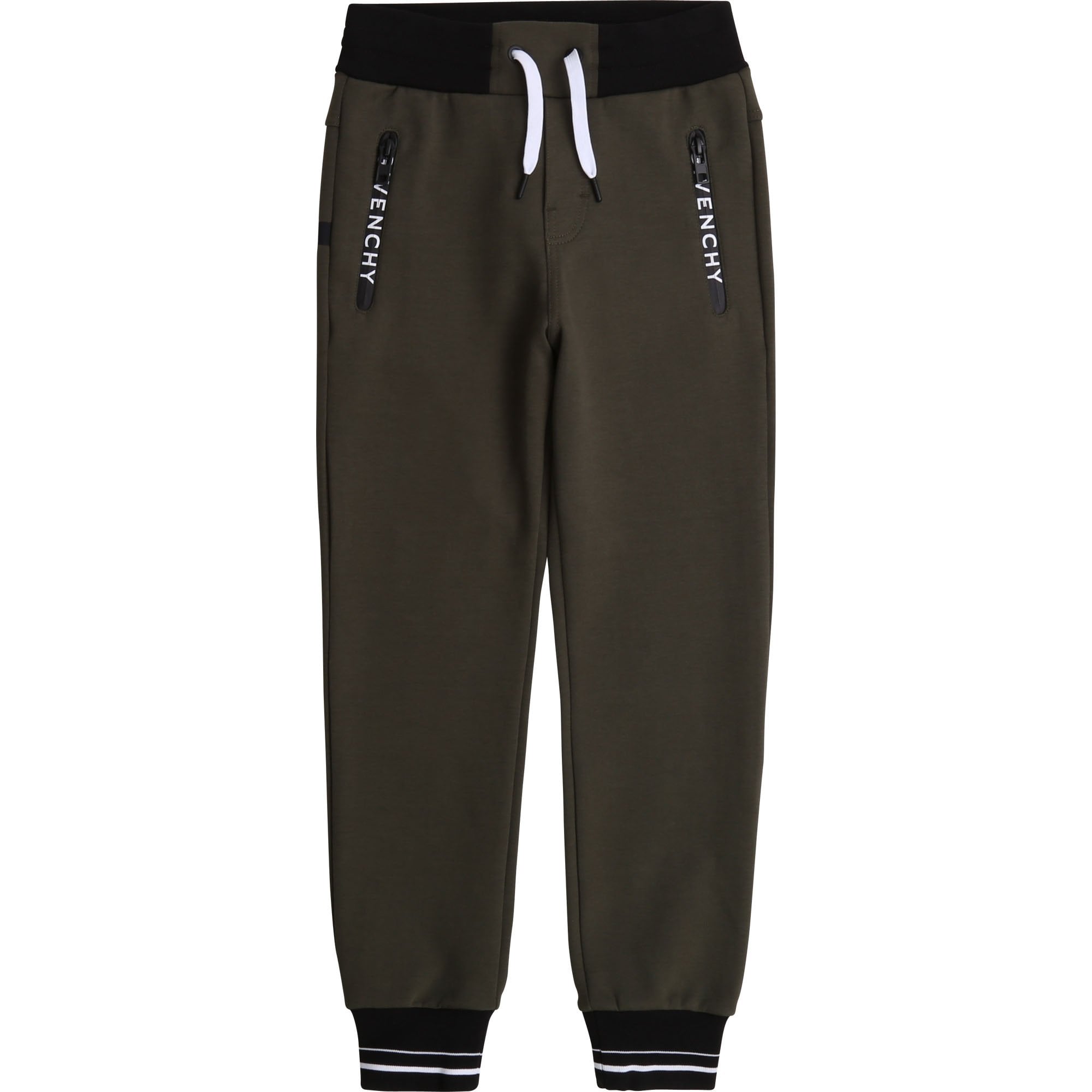 Givenchy Boys Cotton Joggers Khaki - GREEN 10Y