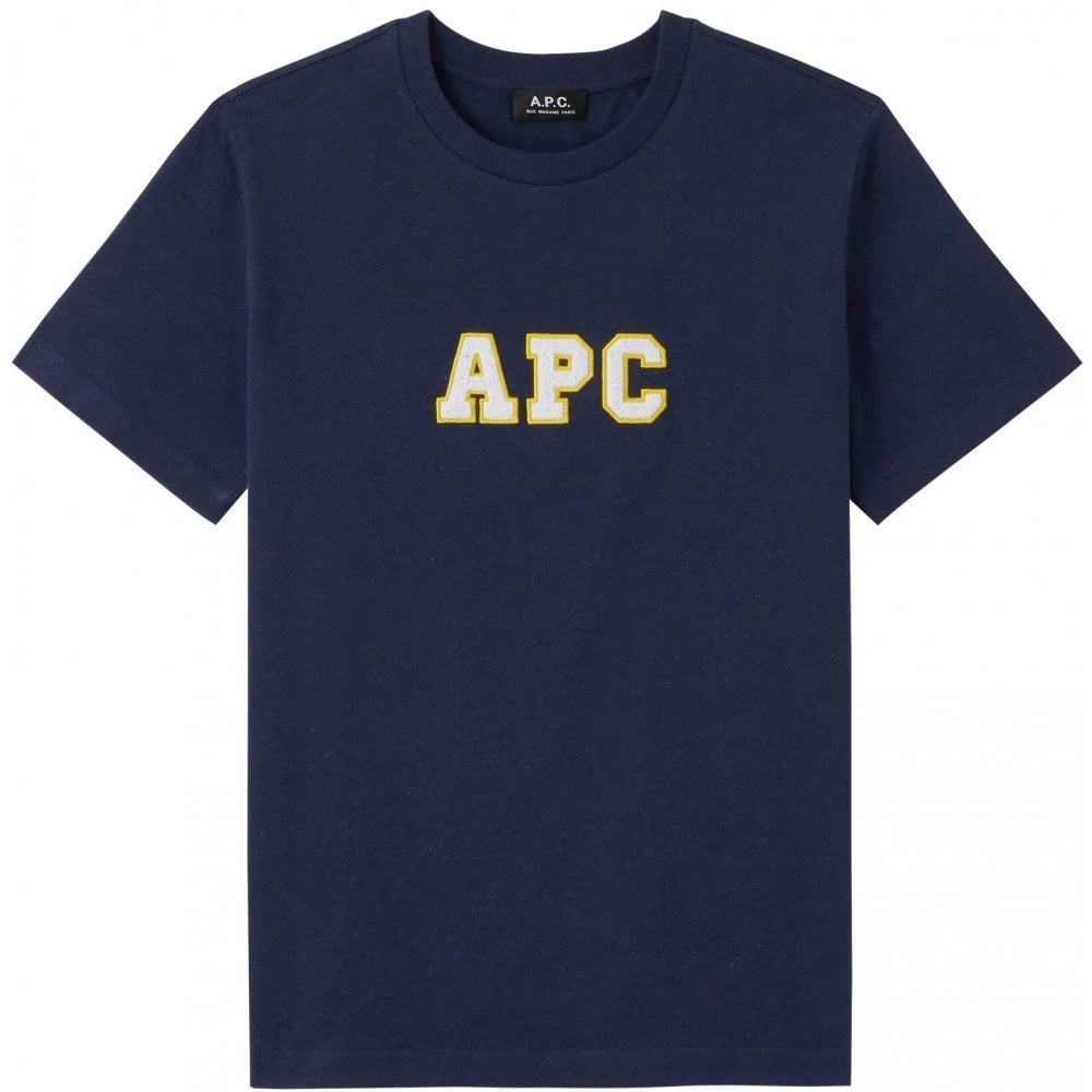 A.P.C Men's Gael Logo T-shirt Navy - NAVY S