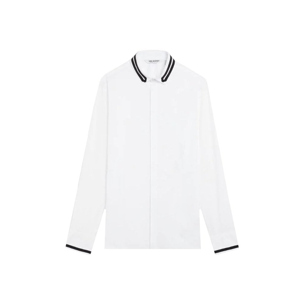 Neil Barrett Men's Collar Stripe Shirt White - WHITE M
