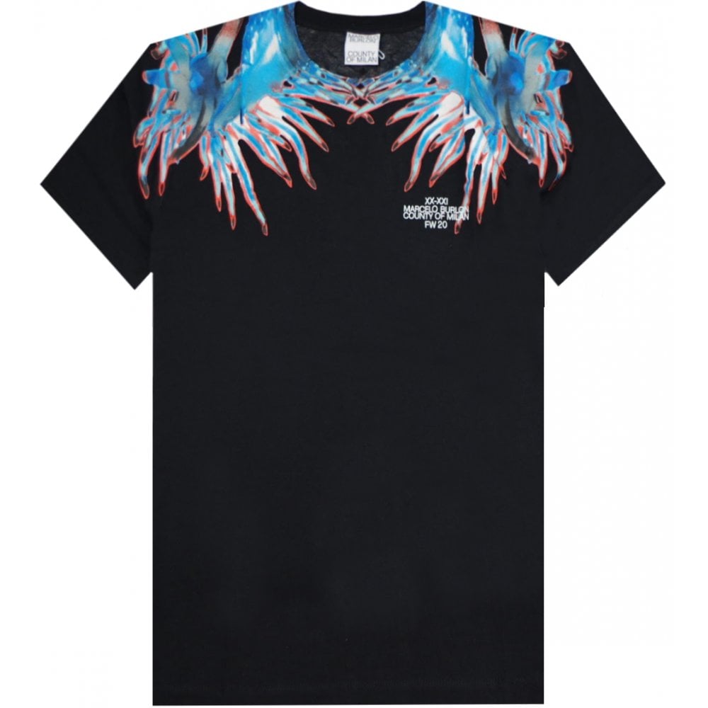 Marcelo Burlon Men's Sea Snail T-Shirt Black - BLACK LARGE
