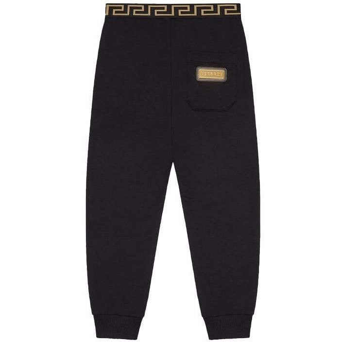 Versace Boys Cotton Joggers Black 12Y