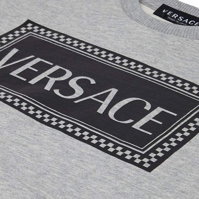 Versace Boys Cotton Sweater Grey 8Y