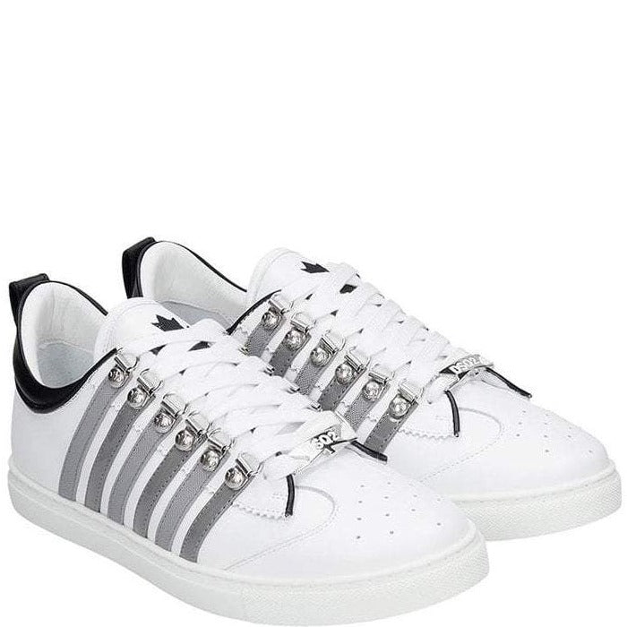 Dsquared2 Men's Stripe Sneakers White UK 8