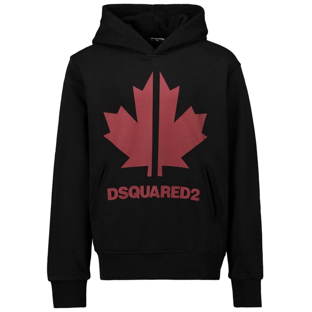 Dsquared2 Boys Logo Hoodie Black - BLACK 10 YEARS