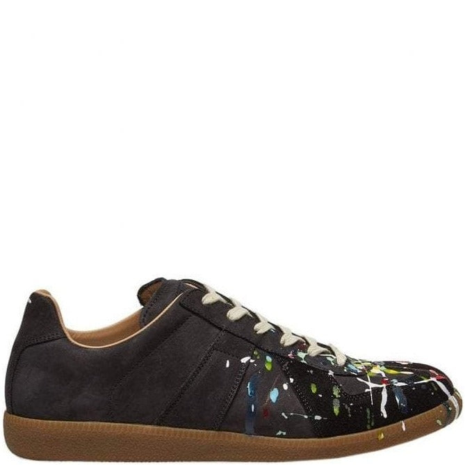 Maison Margiela Men's Painted Sneakers Brown - BROWN 6