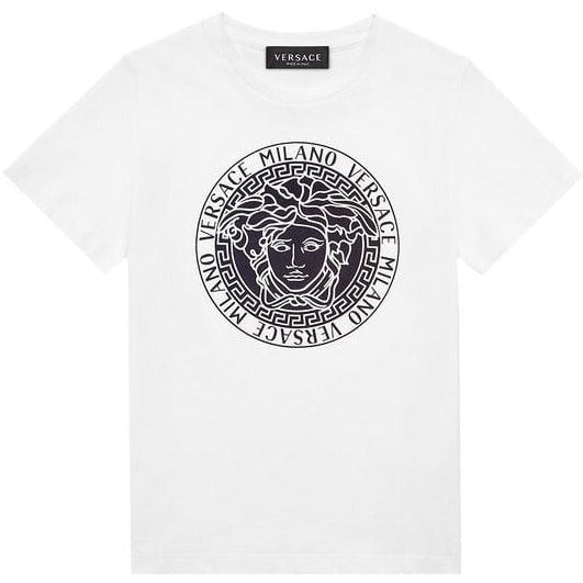 Versace Boys Cotton T-shirt White 8Y