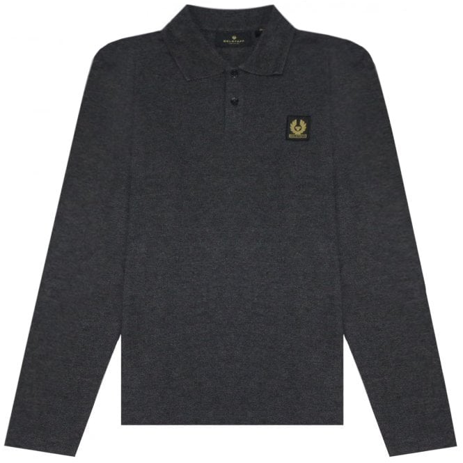 Belstaff Men's Long Sleeved Grey Polo - S GREY