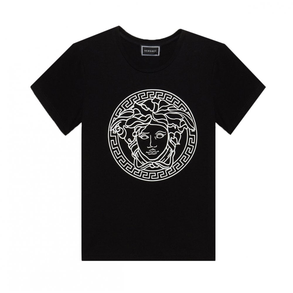 Versace Boys Medusa T-shirt Black - BLACK 10Y