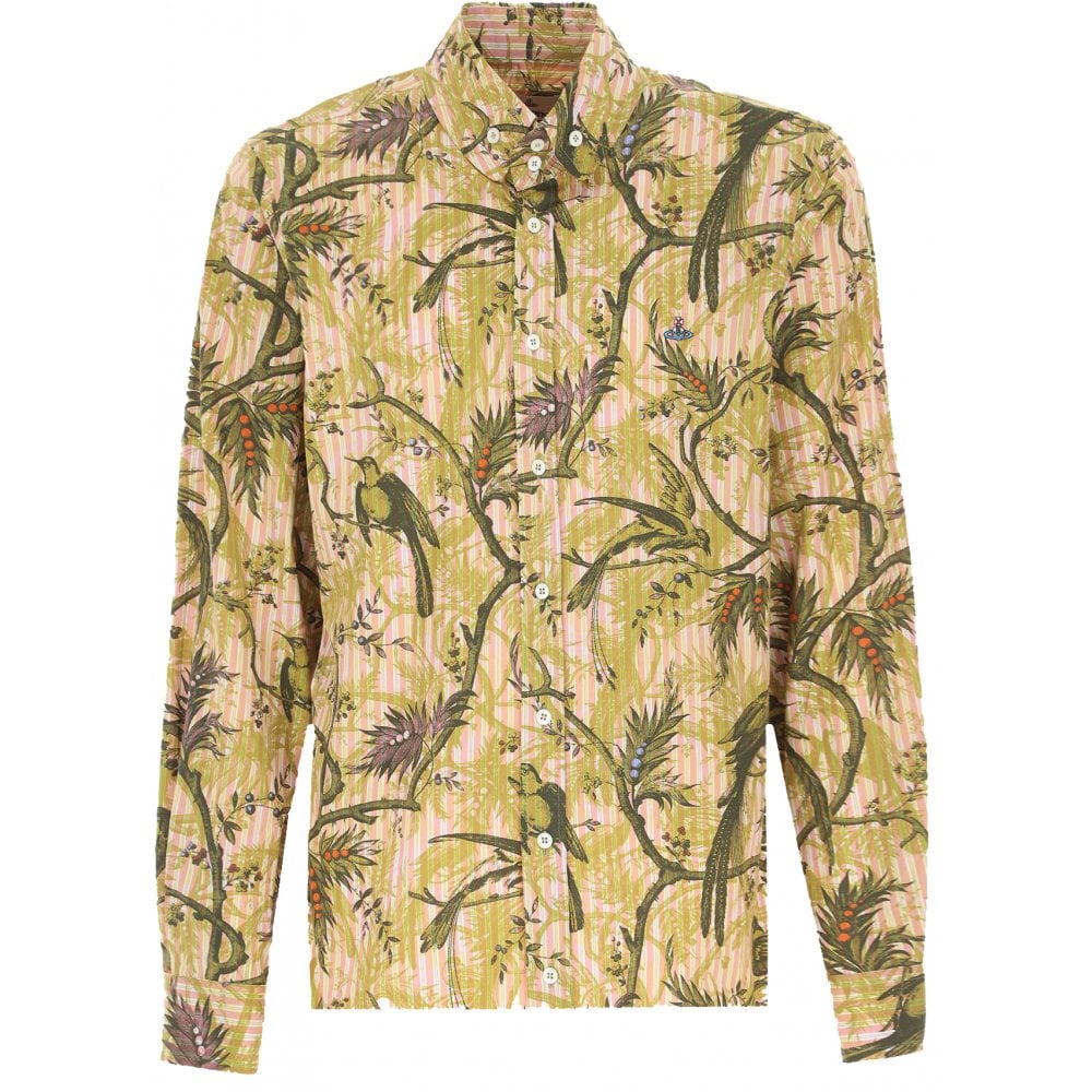 Vivienne Westwood Men's Birds And Berries Long Sleeve Green - GREEN M