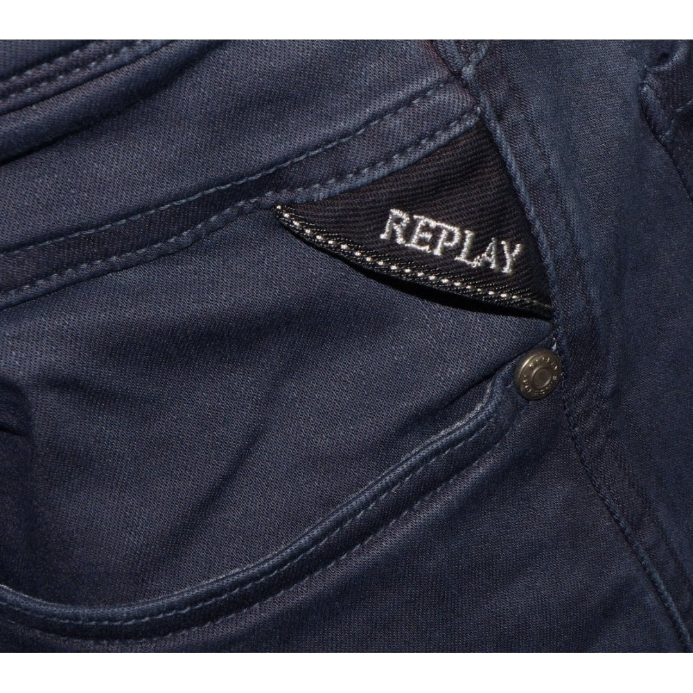 Replay Men's Colour Edition Hyperflex Jeans Navy 32