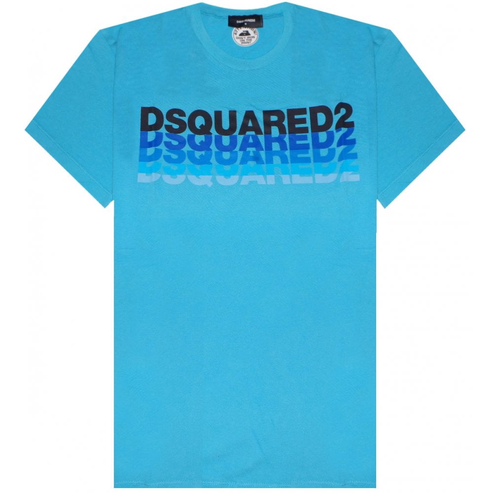 Dsquared2 Men's Repeat Text T-shirt Blue M