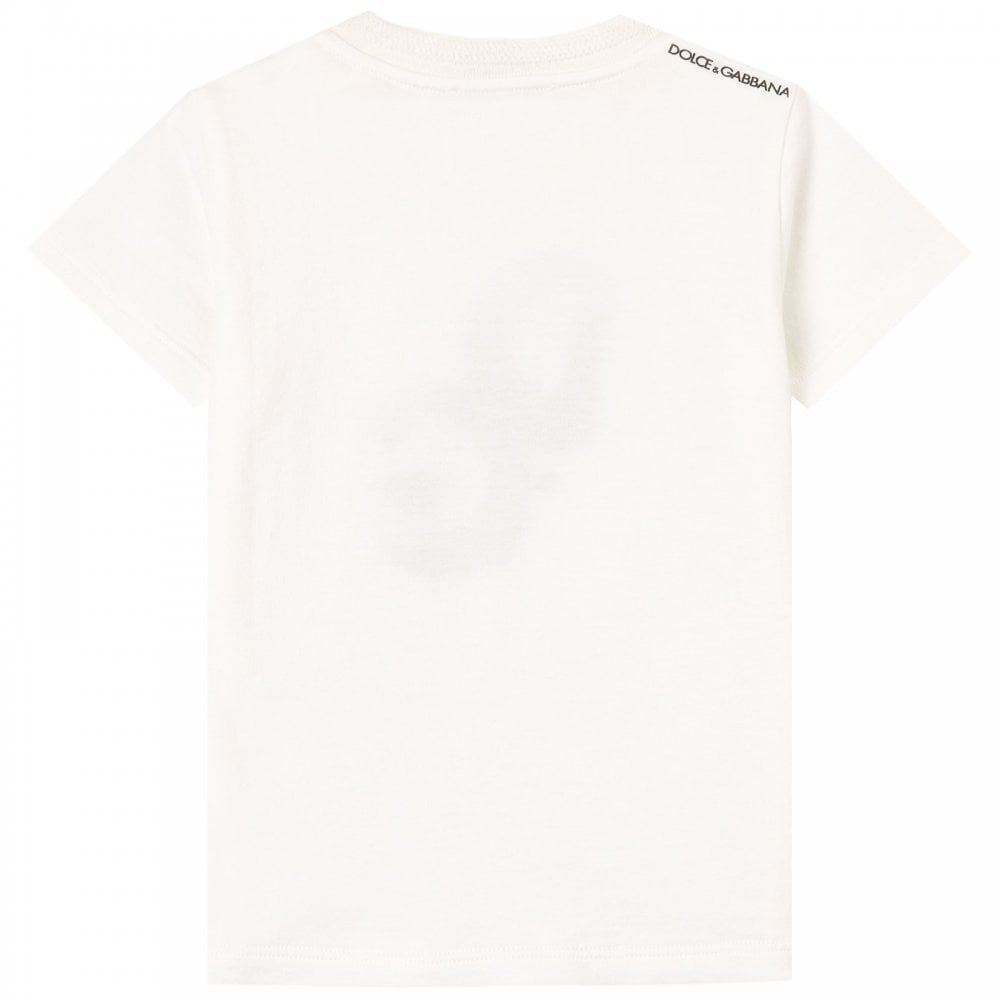 Dolce & Gabbana Boys Camouflage Logo T-shirt White 8Y