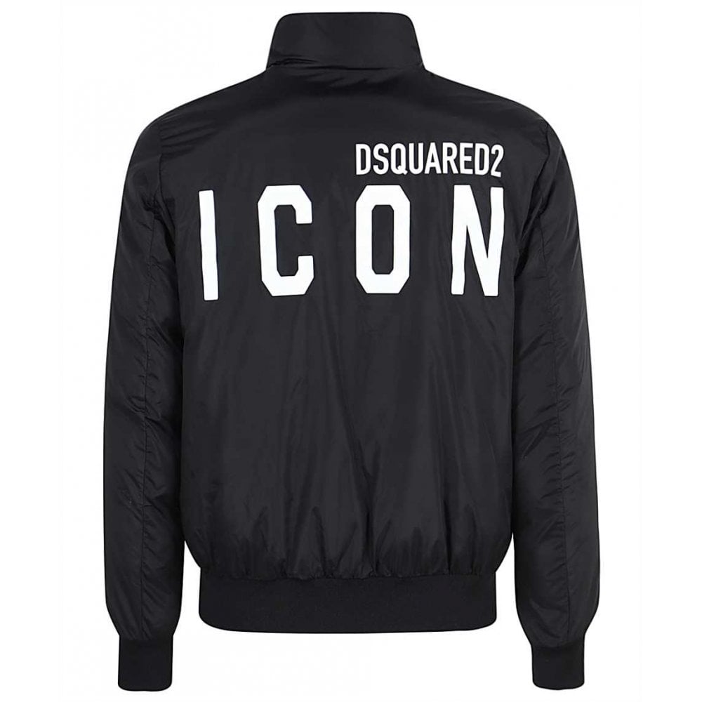 Dsquared2 Men's Icon Bomber Jacket Back Logo Black L