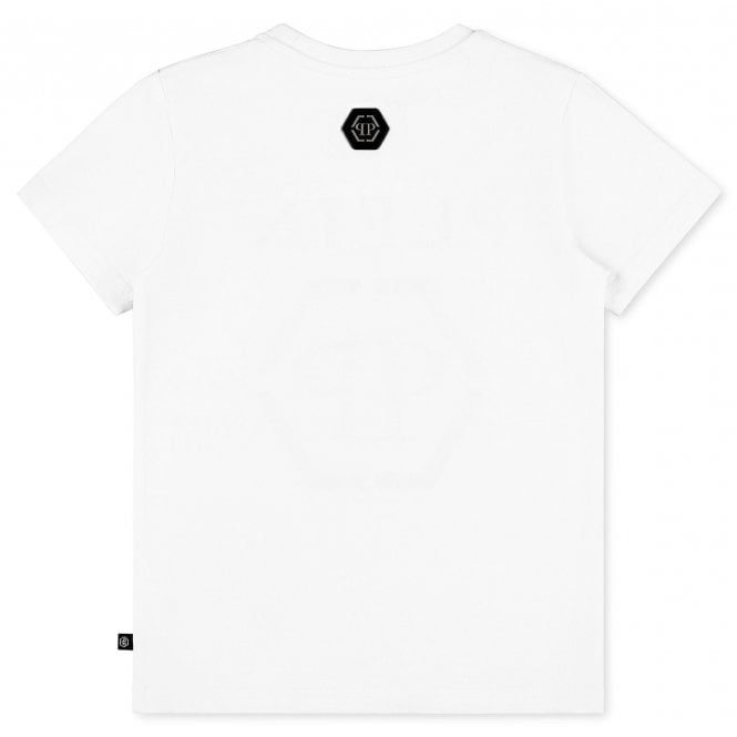 Philipp Plein Boy's T-shirt Logo Shirt White 12Y