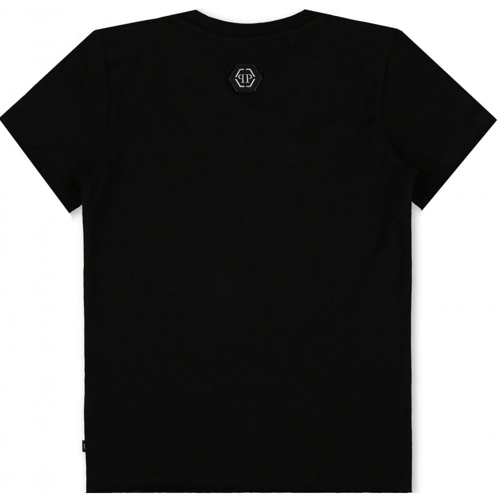 Philipp Plein Boy's T-shirt Broken Skull Black 12Y