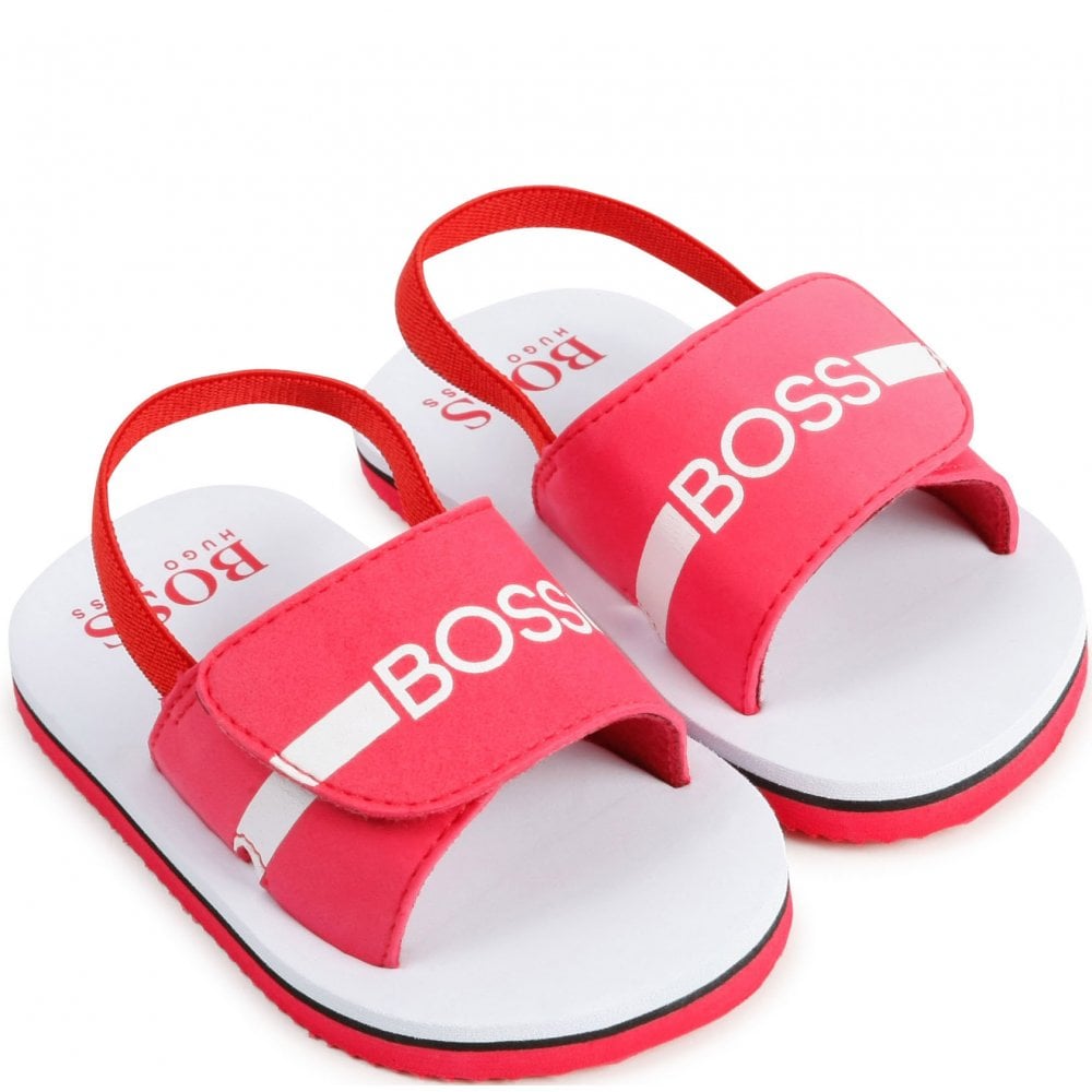 Hugo Boss Boys Sliders Red Eu29