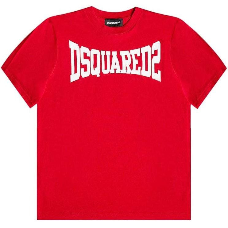 Dsquared2 Boys Cotton T-shirt Red 16Y