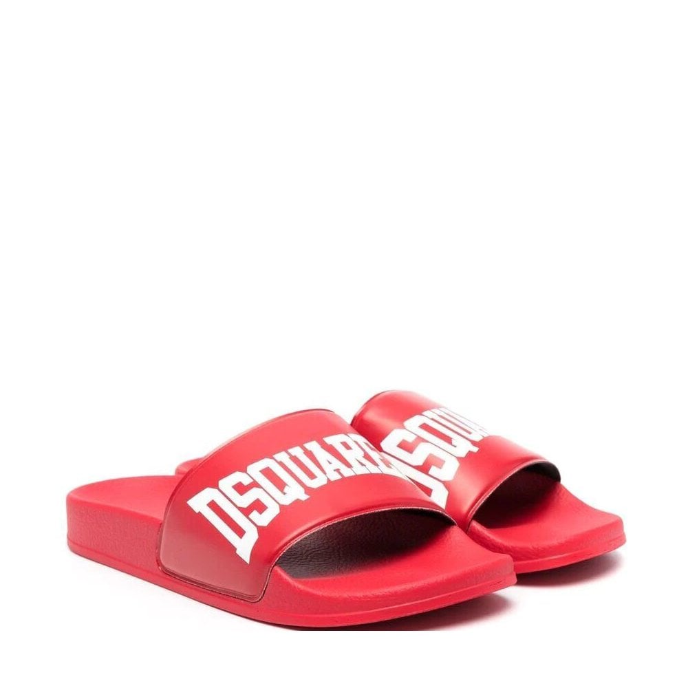 Dsquared2 Boys Logo Sliders Red Eu35