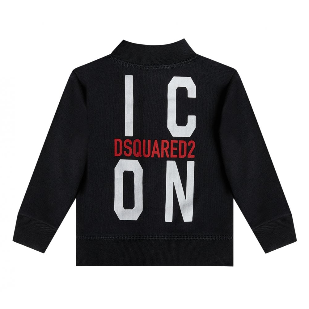 Dsquared2 Baby Boys Cotton Zip Top Black 9M