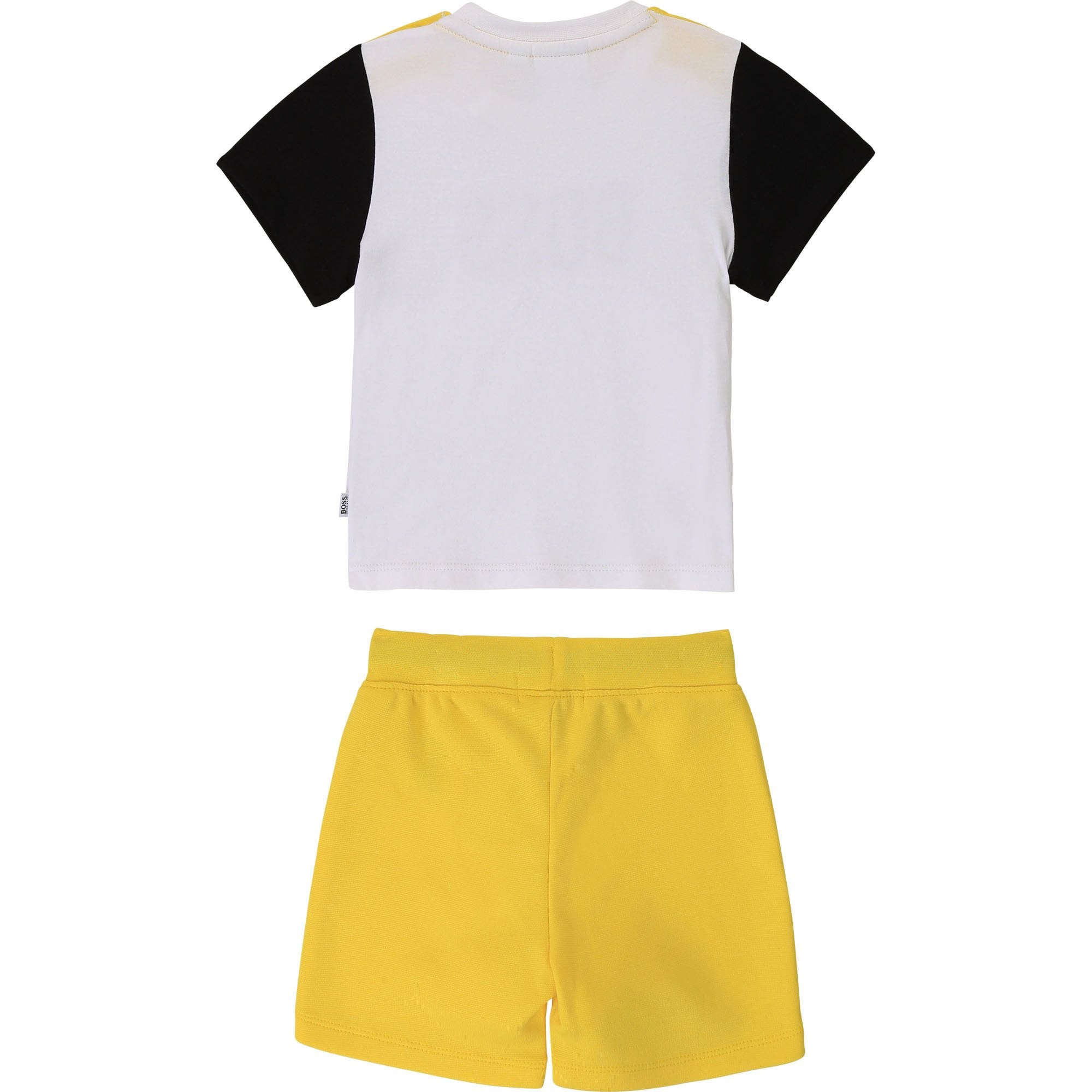 Hugo Boss Boys T-shirt And Shorts 2 Piece Set White & Yellow Years