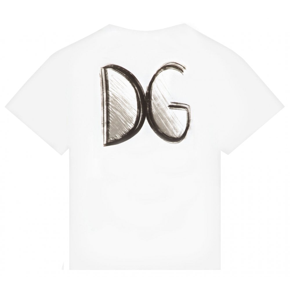 Dolce & Gabbana Boys Crown Print T-shirt White 6Y