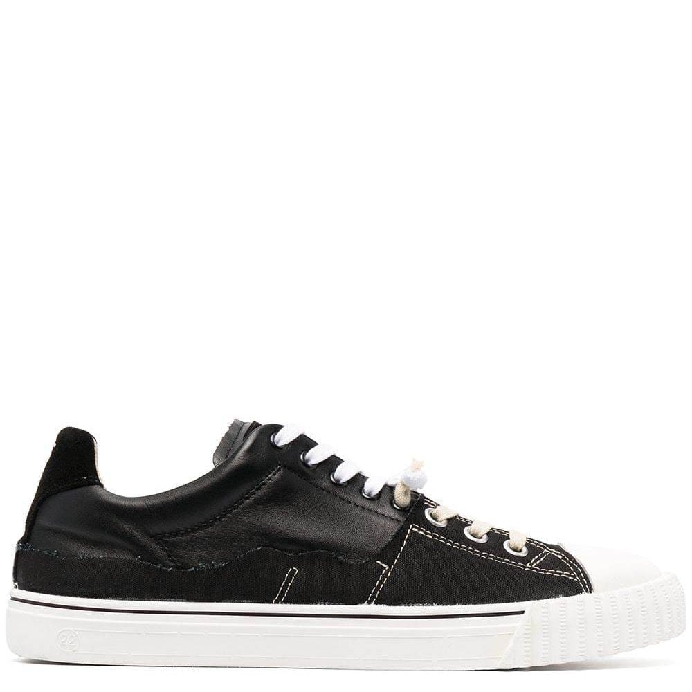 Maison Margiela Men's Low Top Trainers Part Leather Black UK 5