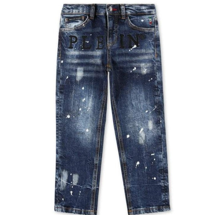 Philipp Plein Boy's Iconic Regular Cut Jeans - BLUE 8Y
