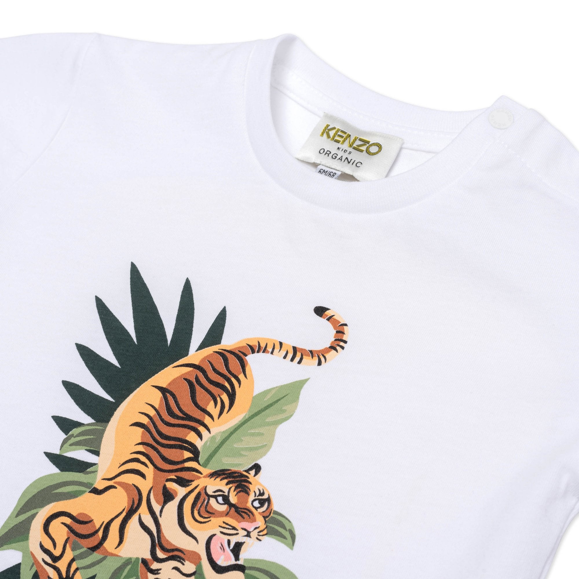 Kenzo Baby Boys T-shirt Tiger Print White 3Y