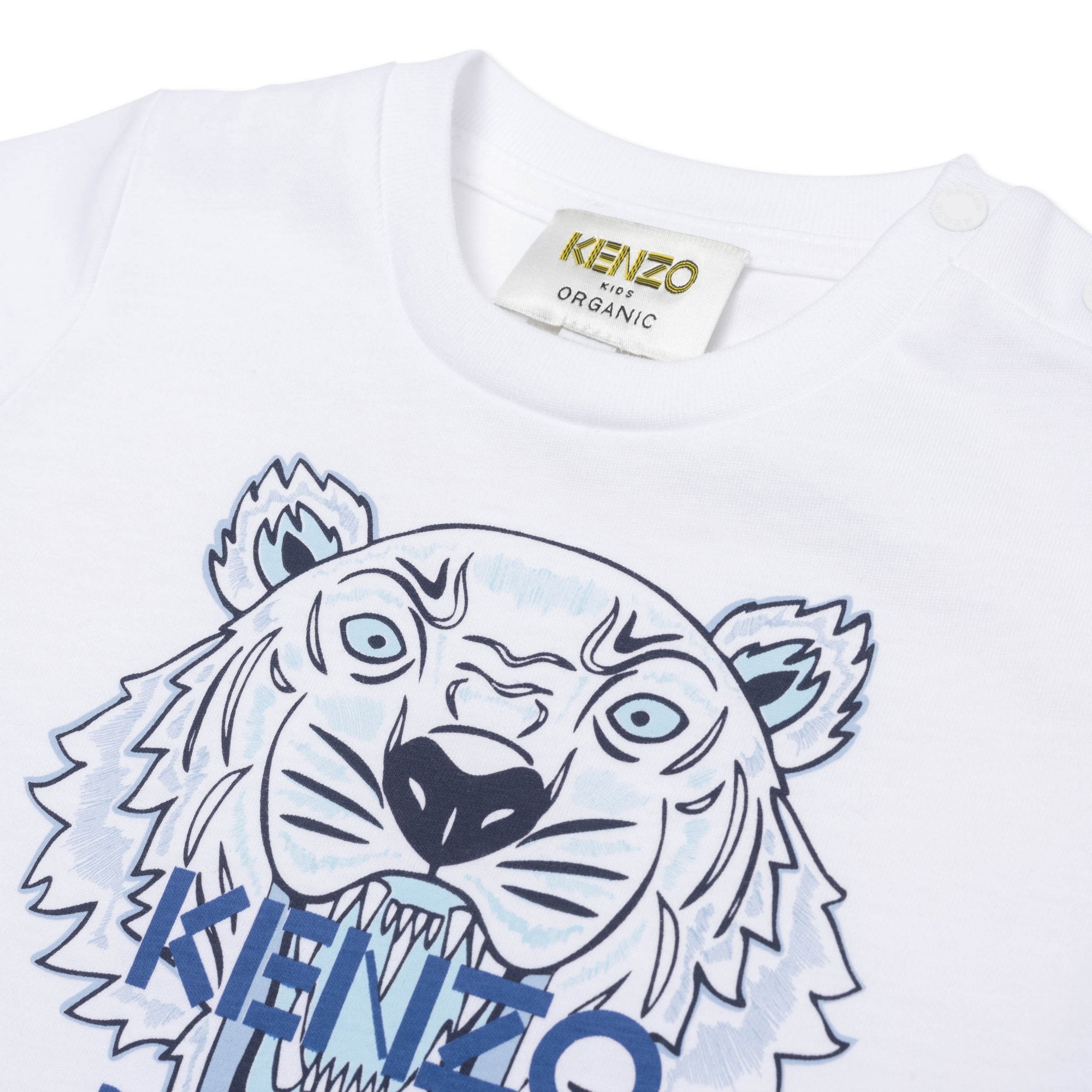 Kenzo Baby Boys Tiger Print T-shirt White 12M