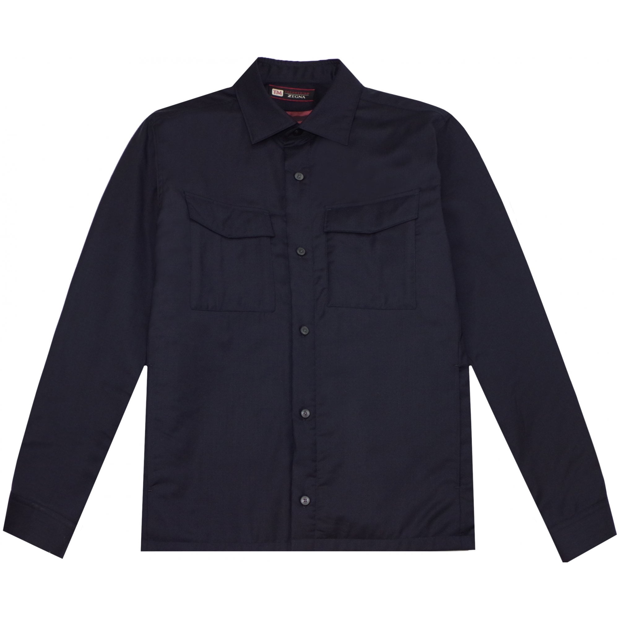 Z Zegna Men's Techmerino™ Wool Overshirt Navy L