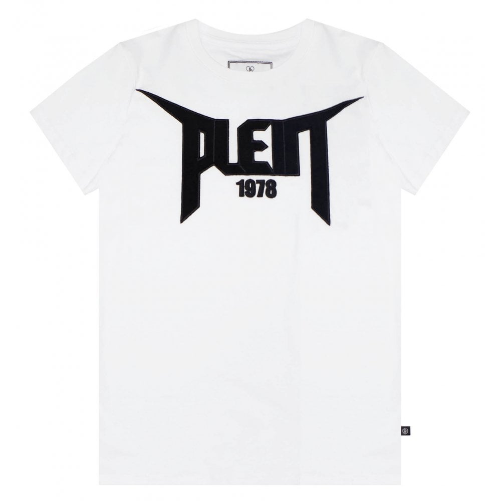 Philipp Plein Boy's Logo Patch T-Shirt White - WHITE 10Y