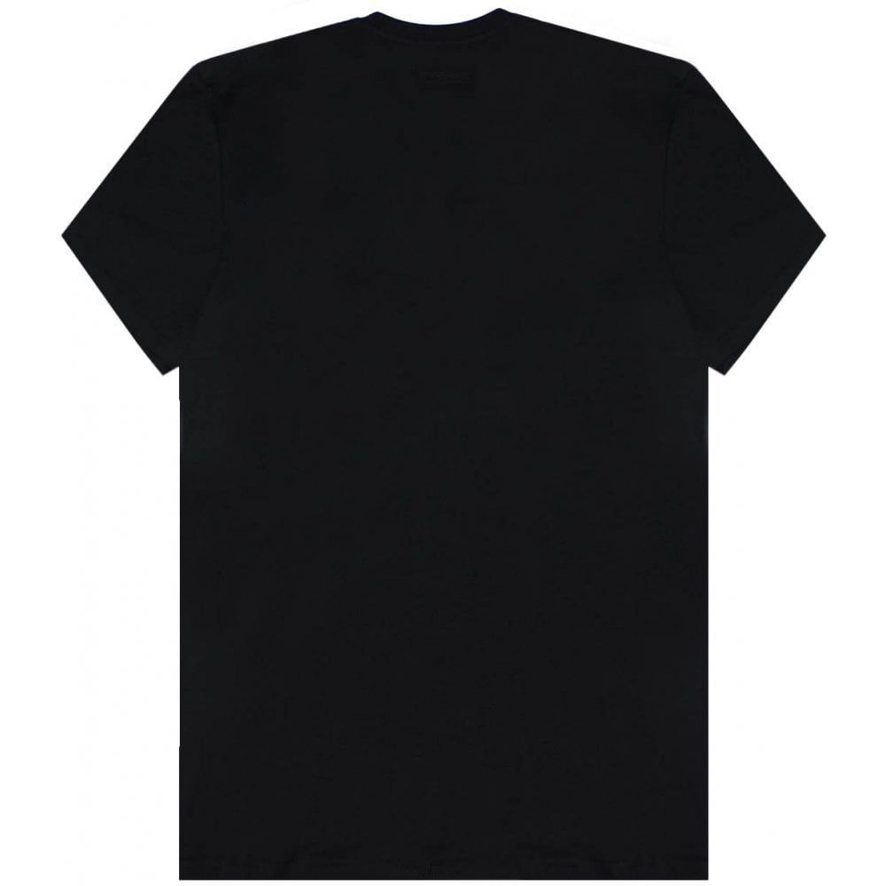 Philipp Plein Men's Logo Plaque Henley T-shirt Black M